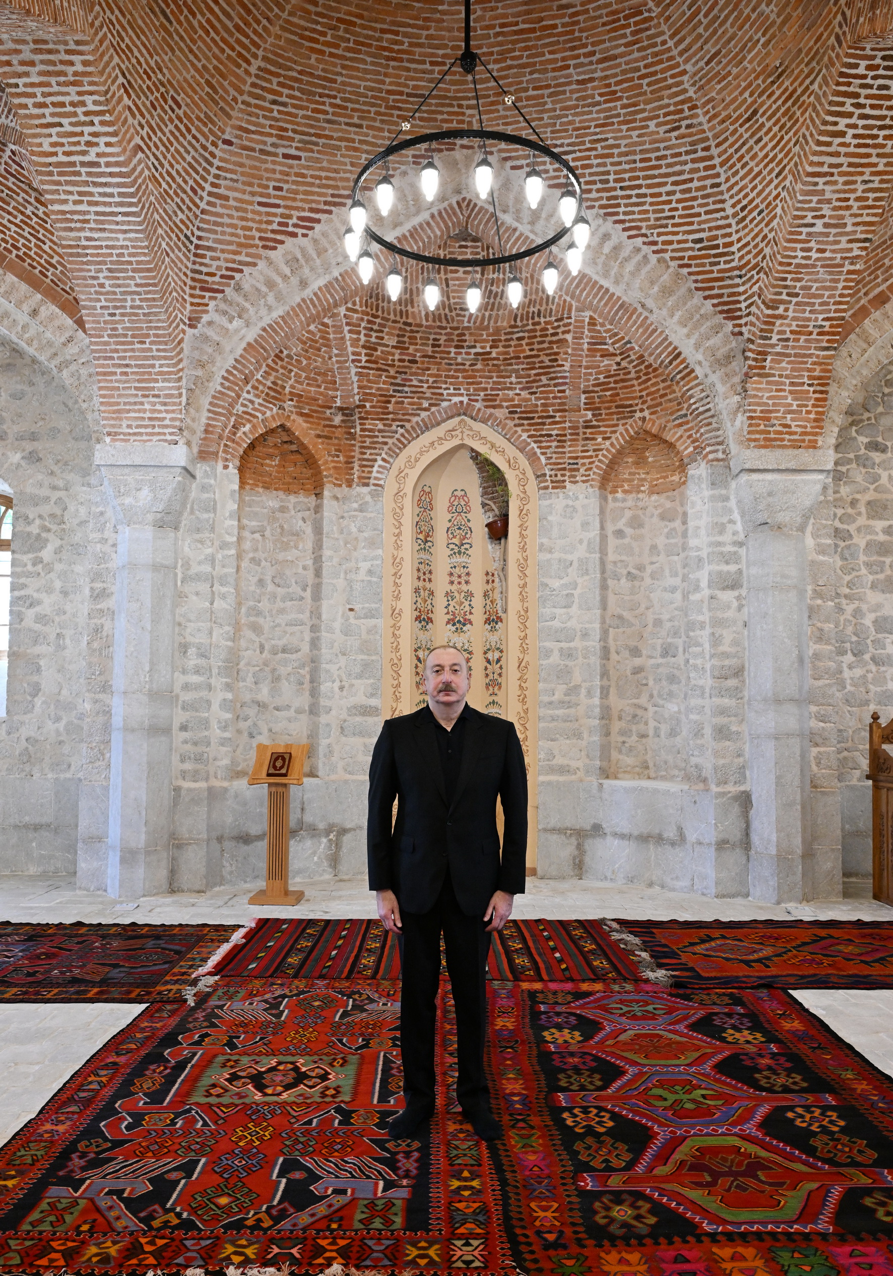 President Ilham Aliyev attends reopening of Ashaghi Govhar Agha Mosque after its restoration in Shusha (PHOTO/VİDEO)