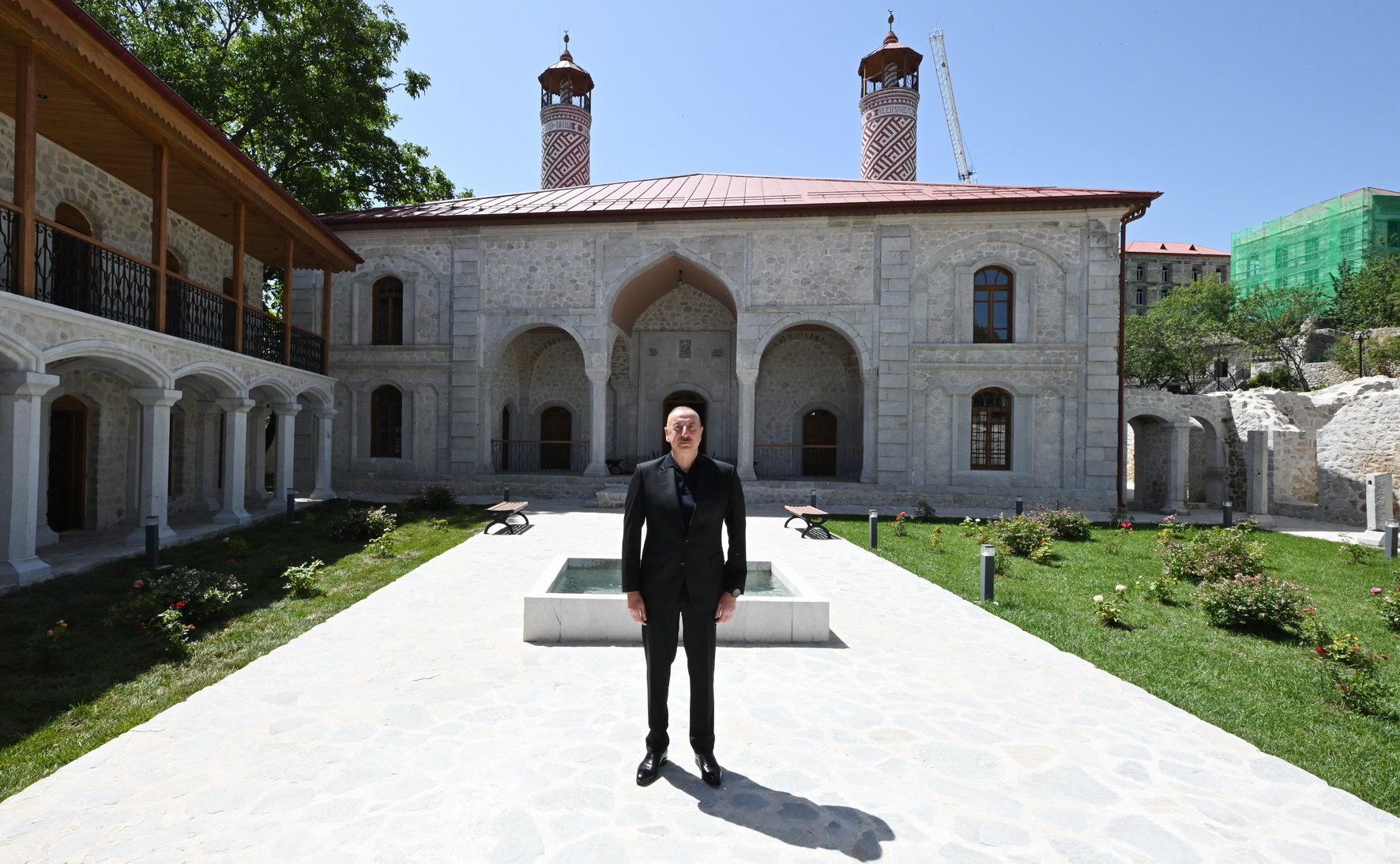 President Ilham Aliyev attends reopening of Ashaghi Govhar Agha Mosque after its restoration in Shusha (PHOTO/VİDEO)