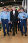 President Ilham Aliyev visits military exhibition at National Aerospace Science and Technology Park in Islamabad