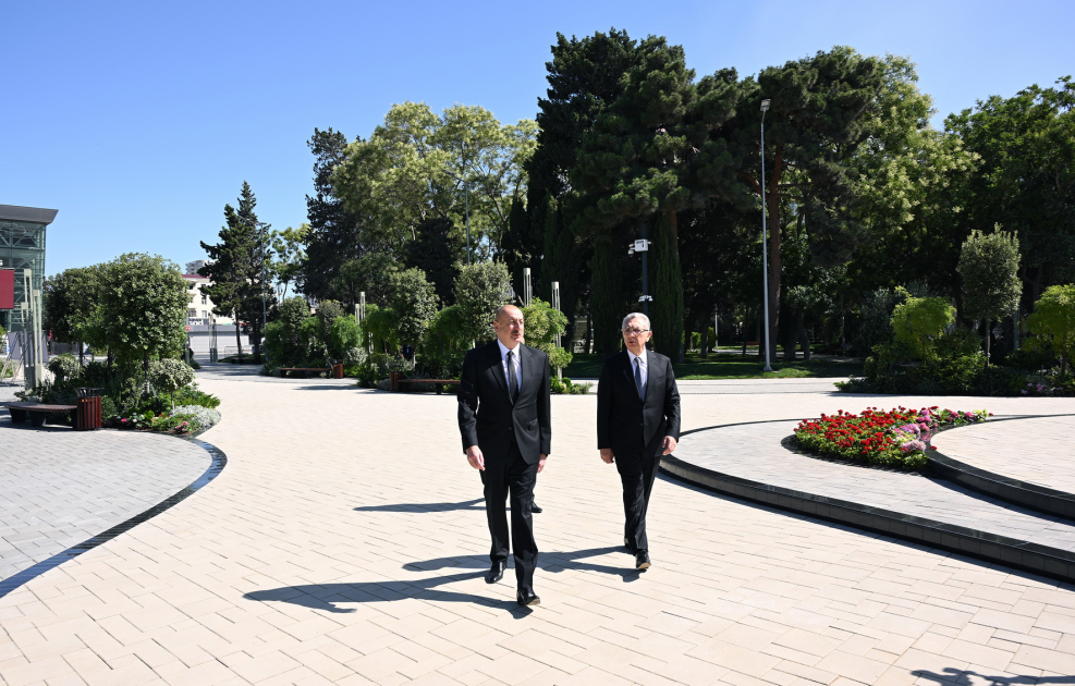 President Ilham Aliyev attends opening ceremony of newly renovated Narimanov Park in Baku (PHOTO)