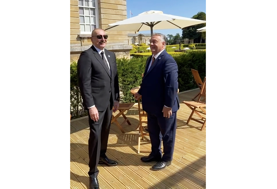 President Ilham Aliyev, Hungarian PM hold talks in Oxford (PHOTO/VIDEO)