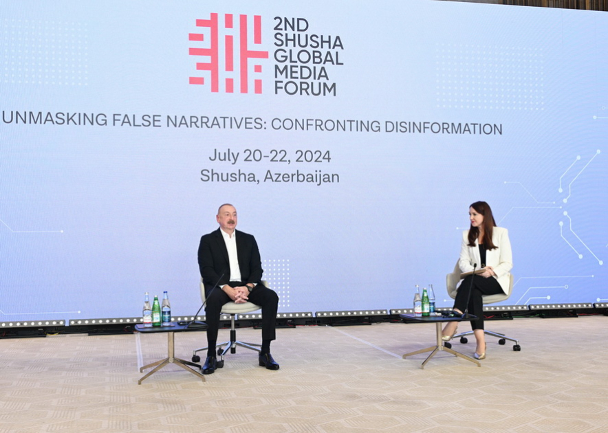 President Ilham Aliyev addresses 2nd Global Media Forum in Shusha (PHOTO/VIDEO)