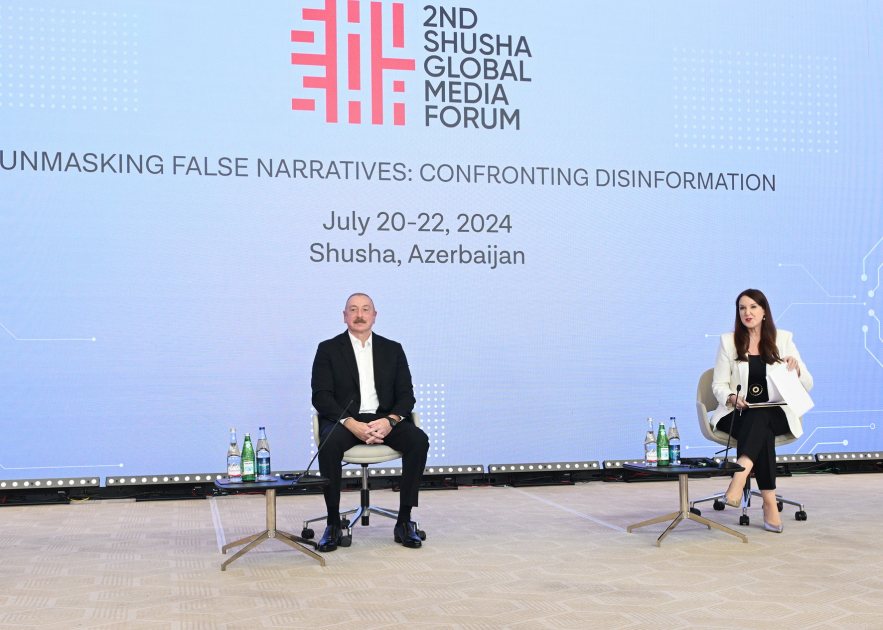 President Ilham Aliyev addresses 2nd Global Media Forum in Shusha (PHOTO/VIDEO)