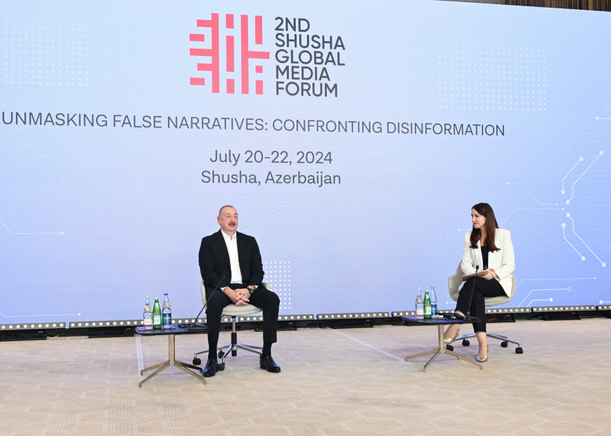 President Ilham Aliyev addresses 2nd Global Media Forum in Shusha (PHOTO/VIDEO)