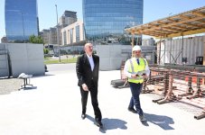 President Ilham Aliyev inspects progress of Victory Park construction in Baku (PHOTO/VIDEO)