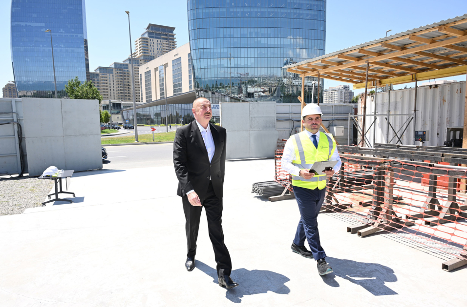 President Ilham Aliyev inspects progress of Victory Park construction in Baku (PHOTO/VIDEO)