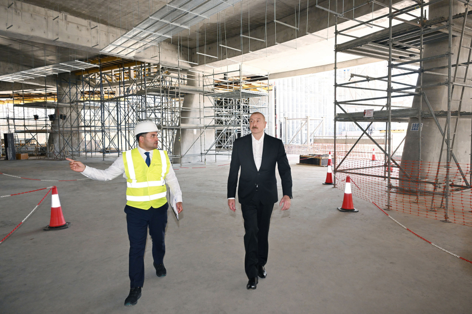 President Ilham Aliyev inspects progress of Victory Park construction in Baku (PHOTO/VIDEO)