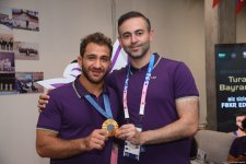 Hidayat Heydarov honored by Azerbaijani a sports delegation in Paris after Olympic gold win (PHOTO)