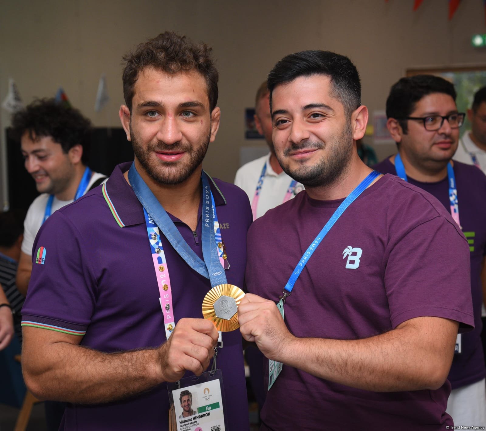 Hidayat Heydarov honored by Azerbaijani a sports delegation in Paris after Olympic gold win (PHOTO)
