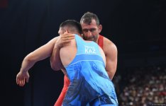Azerbaijani Greco-Roman wrestler reaches semi-finals at Olympic Games in Paris (PHOTO)