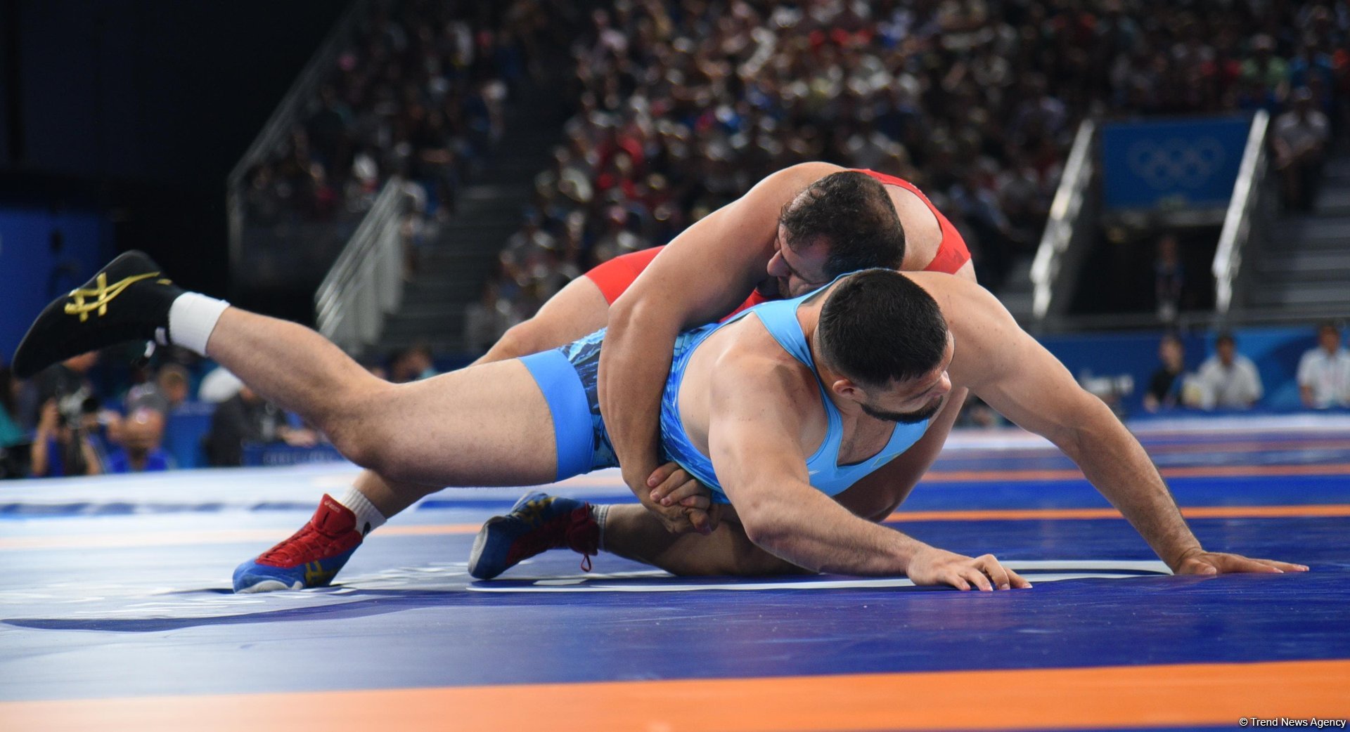 Azerbaijani Greco-Roman wrestler reaches semi-finals at Olympic Games in Paris (PHOTO)