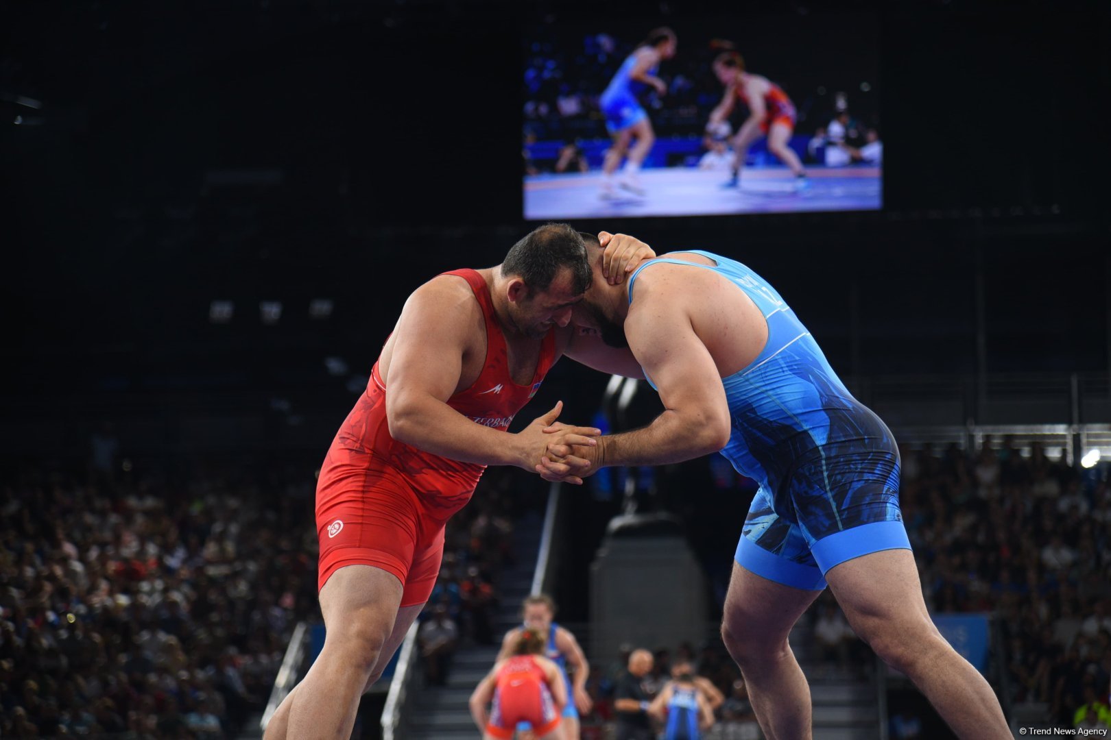 Azerbaijani Greco-Roman wrestler reaches semi-finals at Olympic Games in Paris (PHOTO)