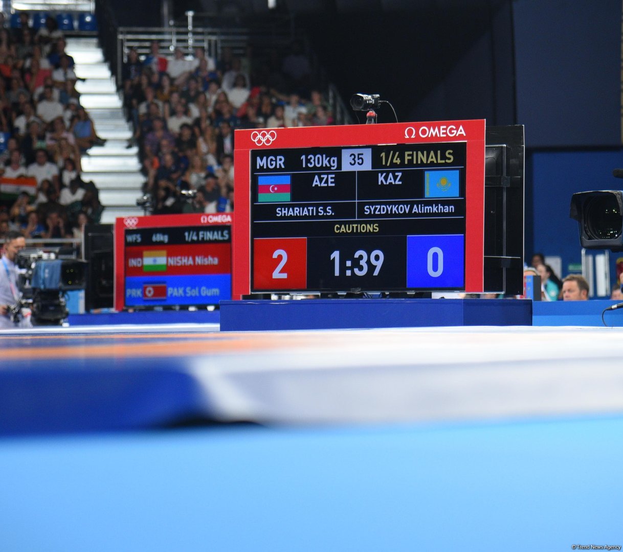 Azerbaijani Greco-Roman wrestler reaches semi-finals at Olympic Games in Paris (PHOTO)