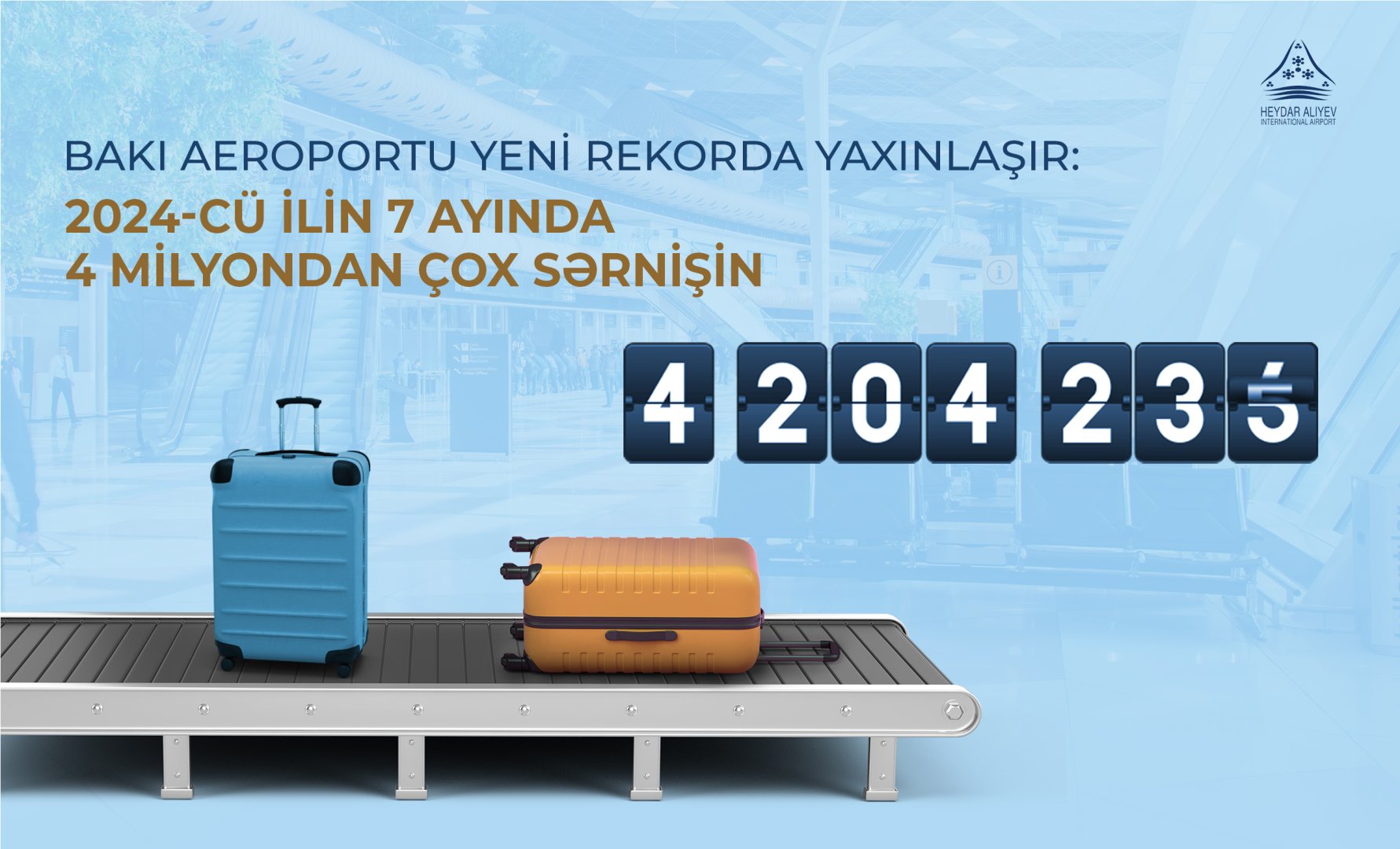 Baku airport approaches new record: over 4 million passengers in 7 months of 2024
