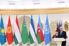 President Ilham Aliyev attends award ceremony for Uzbekistan’s President Shavkat Mirziyoyev in Astana (VIDEO/PHOTO)
