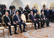President Ilham Aliyev attends award ceremony for Uzbekistan’s President Shavkat Mirziyoyev in Astana (VIDEO/PHOTO)