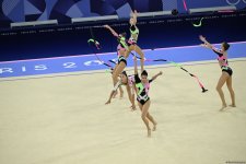 Azerbaijani gymnasts complete second exercise in Paris Olympics group all-around (PHOTO)