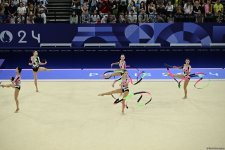 Azerbaijani gymnasts complete second exercise in Paris Olympics group all-around (PHOTO)