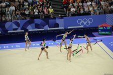 Azerbaijani gymnasts complete second exercise in Paris Olympics group all-around (PHOTO)