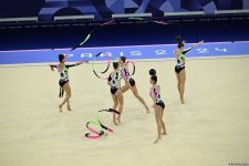 Azerbaijani gymnasts complete second exercise in Paris Olympics group all-around (PHOTO)