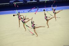 Azerbaijani gymnasts complete second exercise in Paris Olympics group all-around (PHOTO)