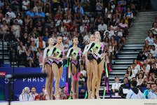 Azerbaijani gymnasts complete second exercise in Paris Olympics group all-around (PHOTO)