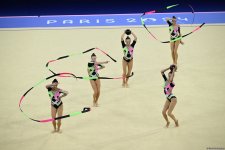 Azerbaijani gymnasts complete second exercise in Paris Olympics group all-around (PHOTO)