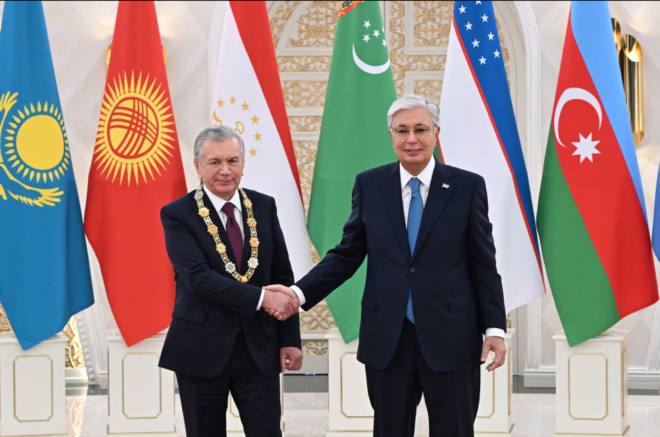President Ilham Aliyev attends award ceremony for Uzbekistan’s President Shavkat Mirziyoyev in Astana (VIDEO/PHOTO)