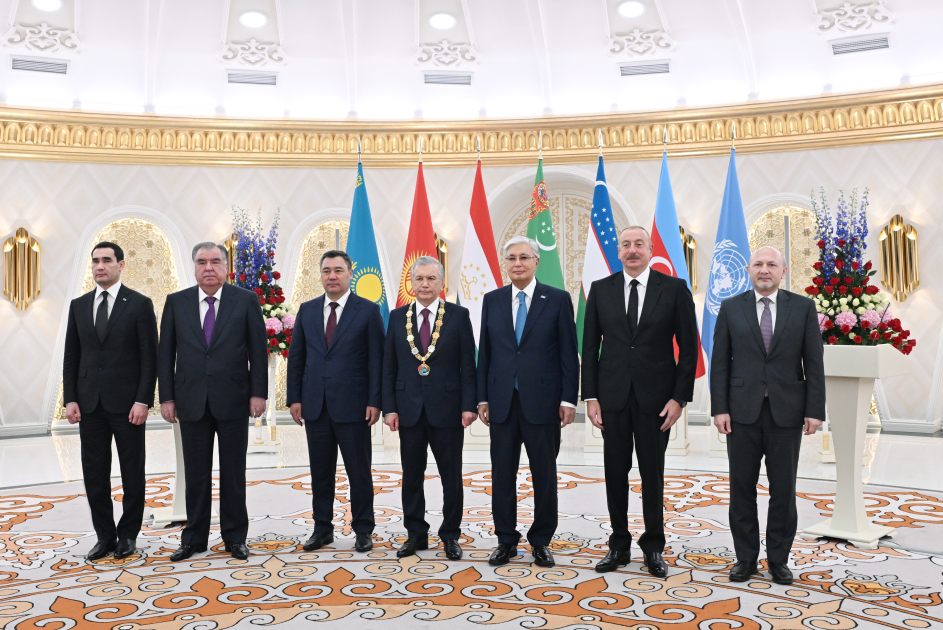 President Ilham Aliyev attends award ceremony for Uzbekistan’s President Shavkat Mirziyoyev in Astana (VIDEO/PHOTO)