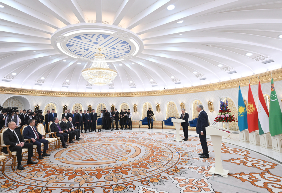 President Ilham Aliyev attends award ceremony for Uzbekistan’s President Shavkat Mirziyoyev in Astana (VIDEO/PHOTO)