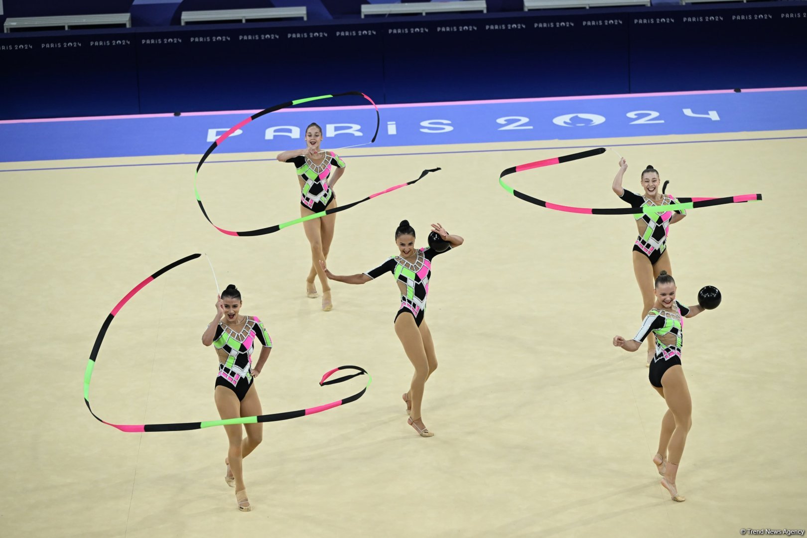 Azerbaijani gymnasts complete second exercise in Paris Olympics group all-around (PHOTO)