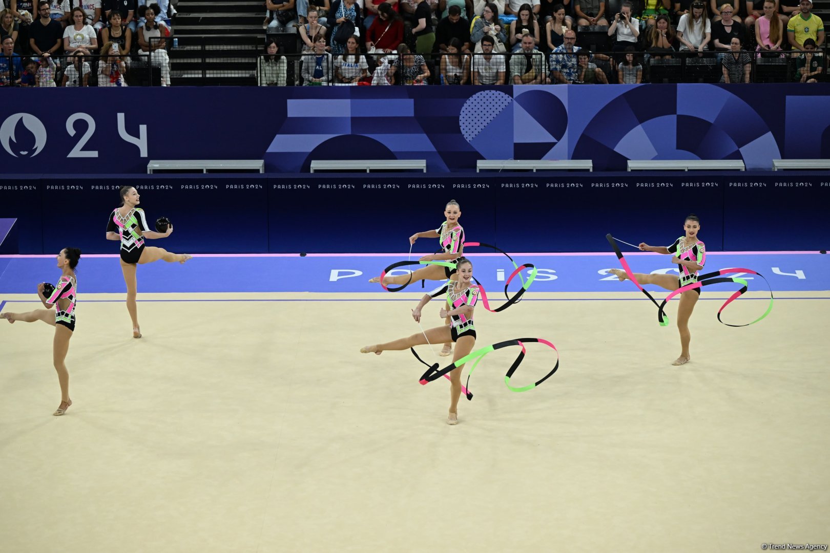 Azerbaijani gymnasts complete second exercise in Paris Olympics group all-around (PHOTO)