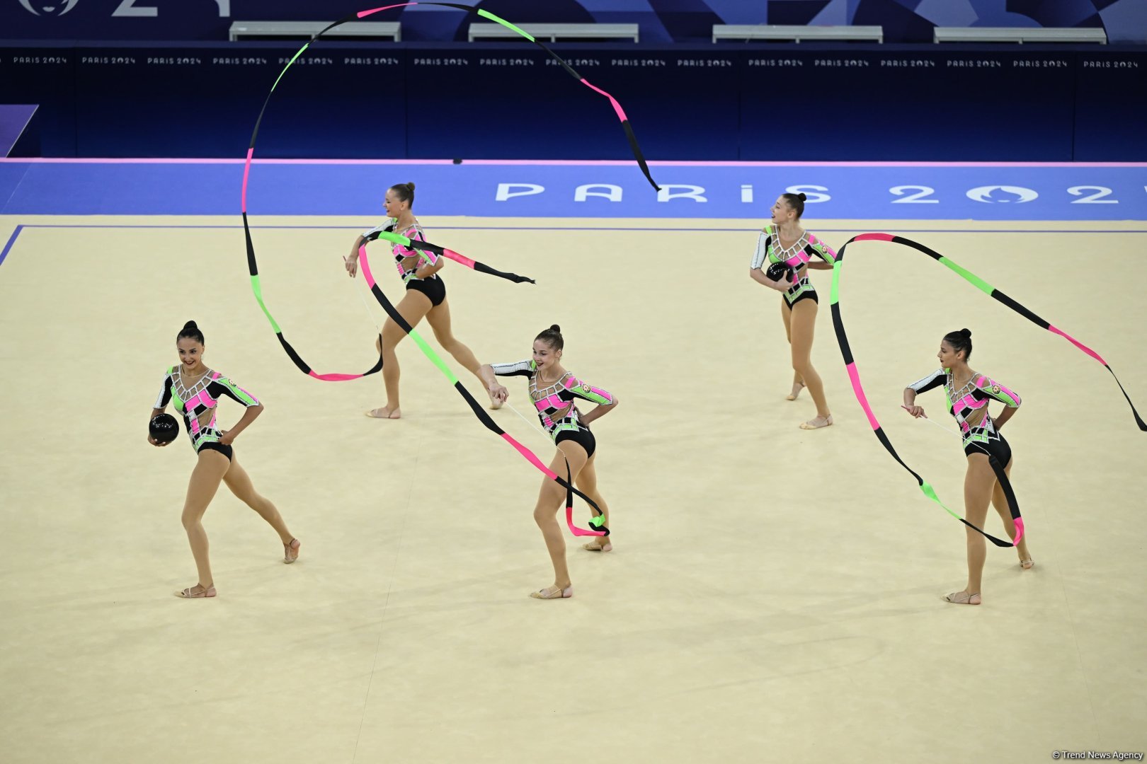 Azerbaijani gymnasts complete second exercise in Paris Olympics group all-around (PHOTO)