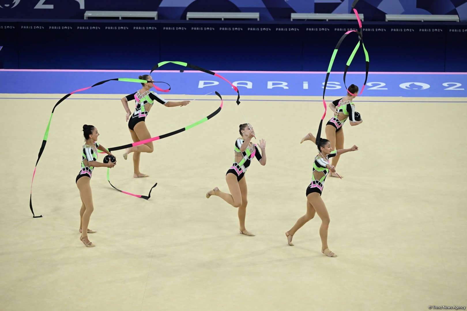 Azerbaijani gymnasts complete second exercise in Paris Olympics group all-around (PHOTO)