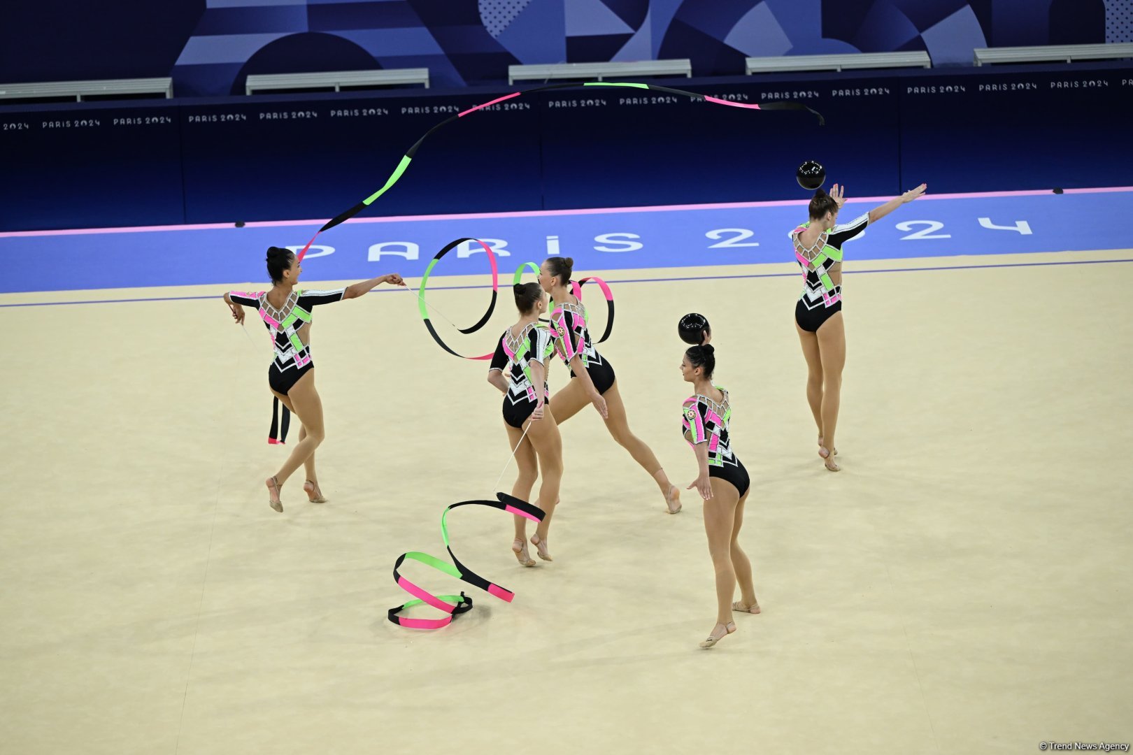 Azerbaijani gymnasts complete second exercise in Paris Olympics group all-around (PHOTO)