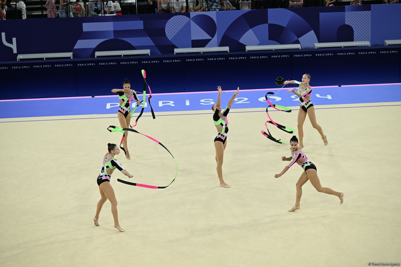 Azerbaijani gymnasts complete second exercise in Paris Olympics group all-around (PHOTO)