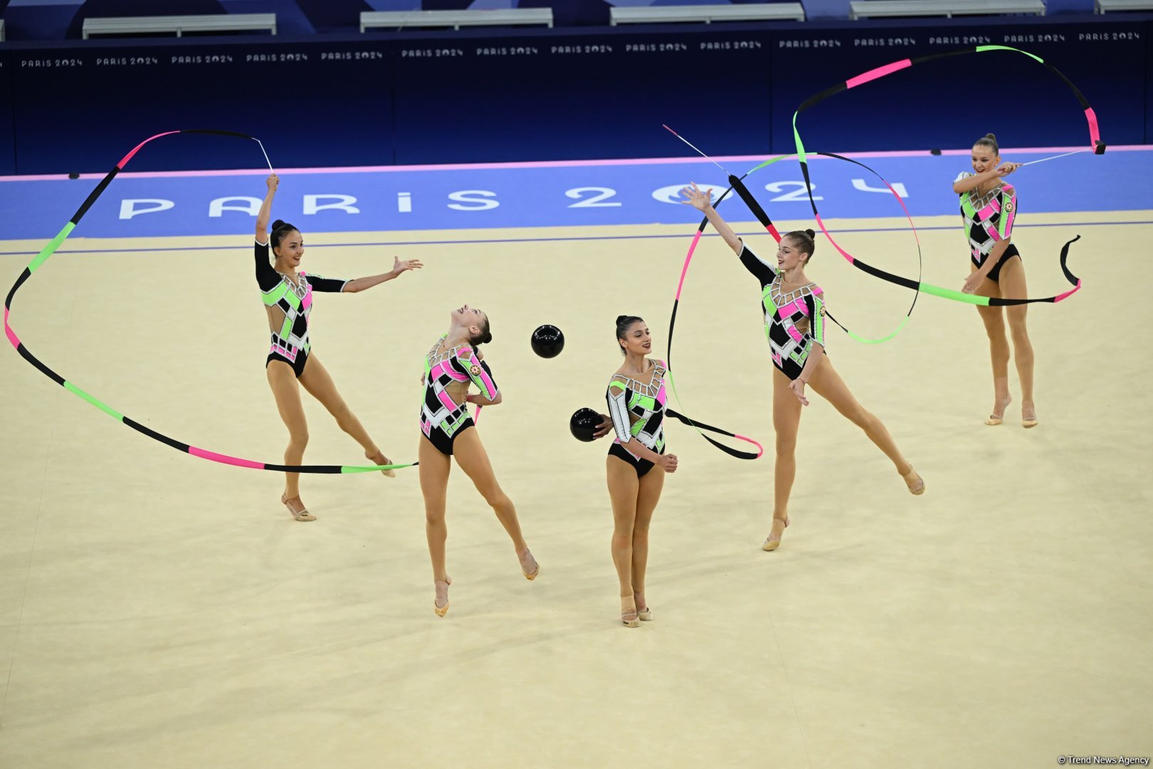 Azerbaijani gymnasts complete second exercise in Paris Olympics group all-around (PHOTO)