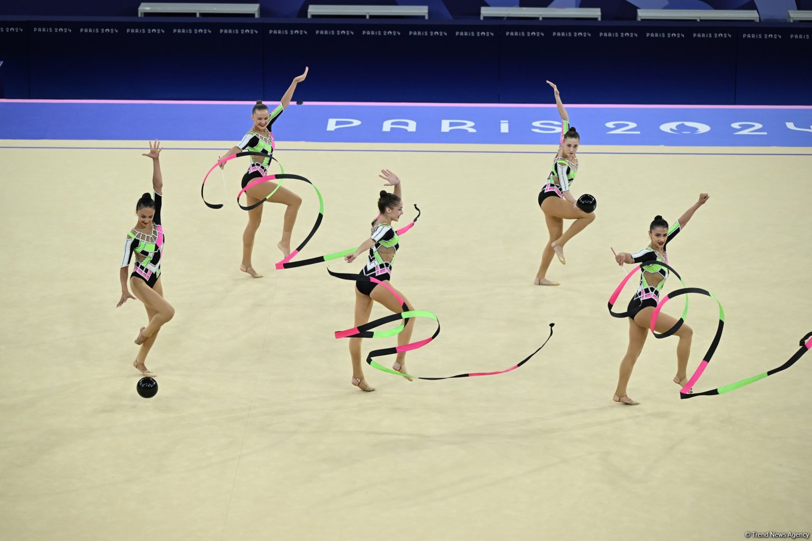 Azerbaijani gymnasts complete second exercise in Paris Olympics group all-around (PHOTO)