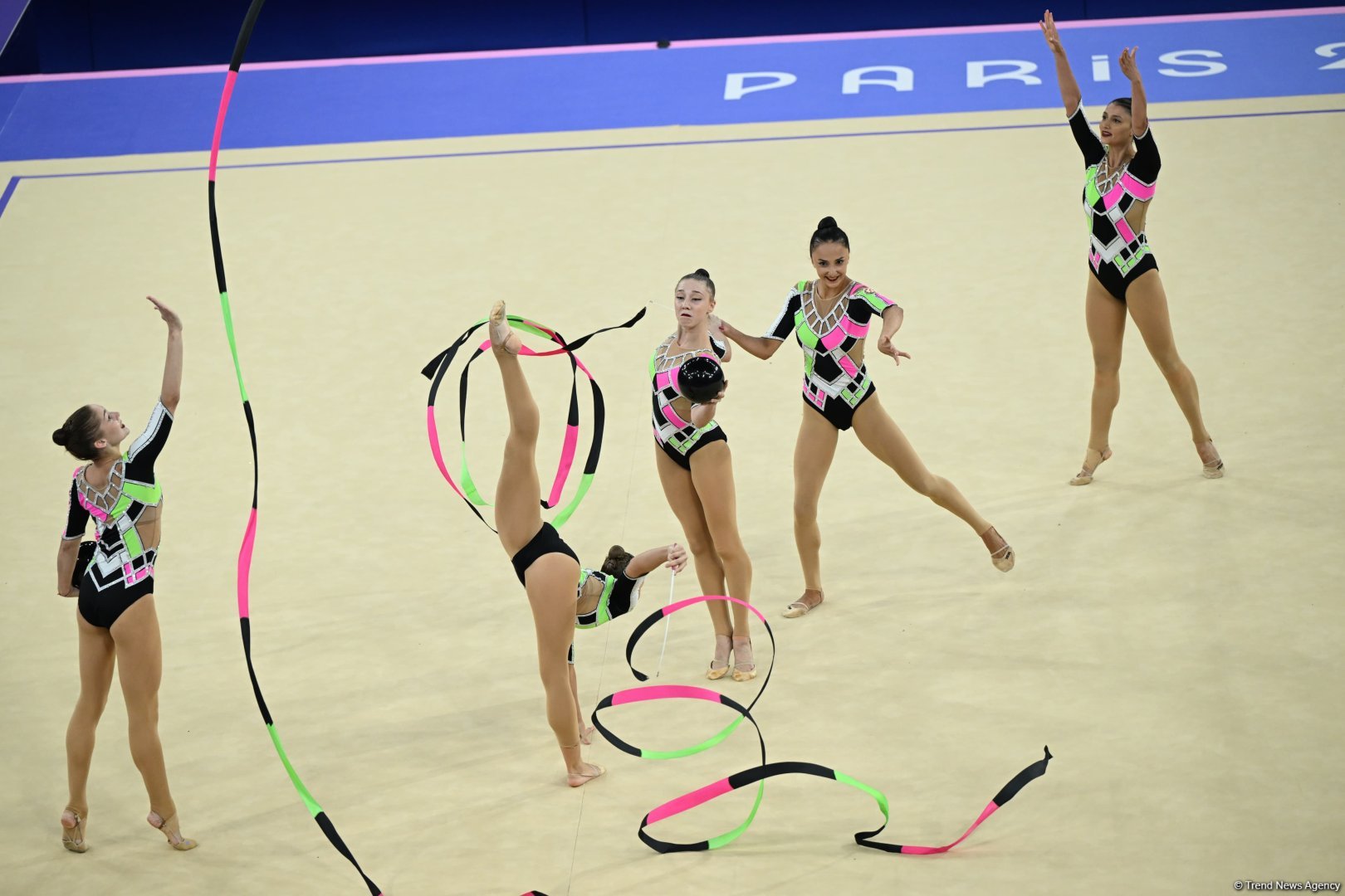 Azerbaijani gymnasts complete second exercise in Paris Olympics group all-around (PHOTO)