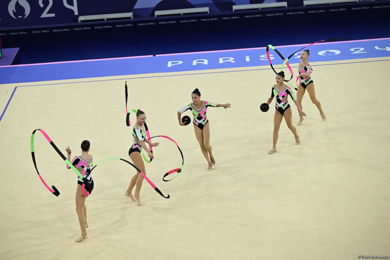 Azerbaijani gymnasts complete second exercise in Paris Olympics group all-around (PHOTO)