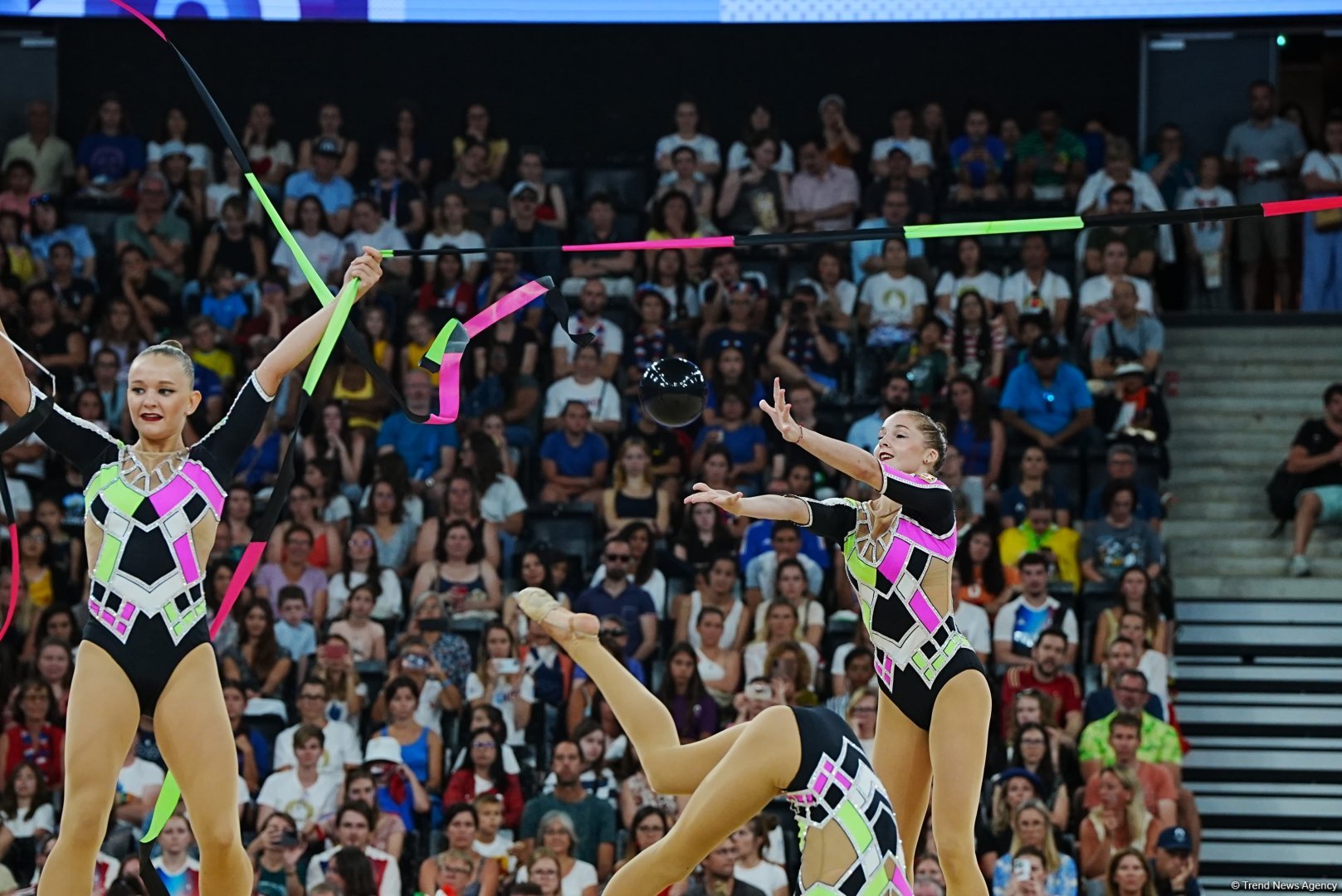 Azerbaijani gymnasts complete second exercise in Paris Olympics group all-around (PHOTO)