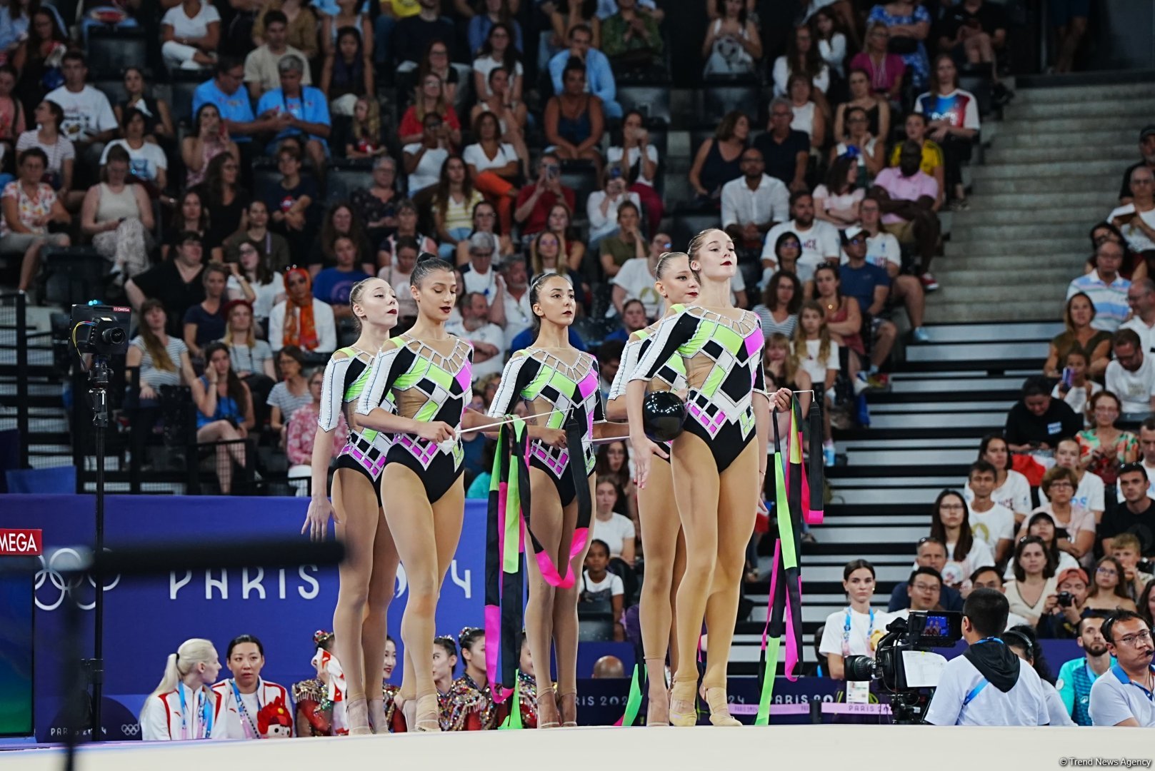 Azerbaijani gymnasts complete second exercise in Paris Olympics group all-around (PHOTO)