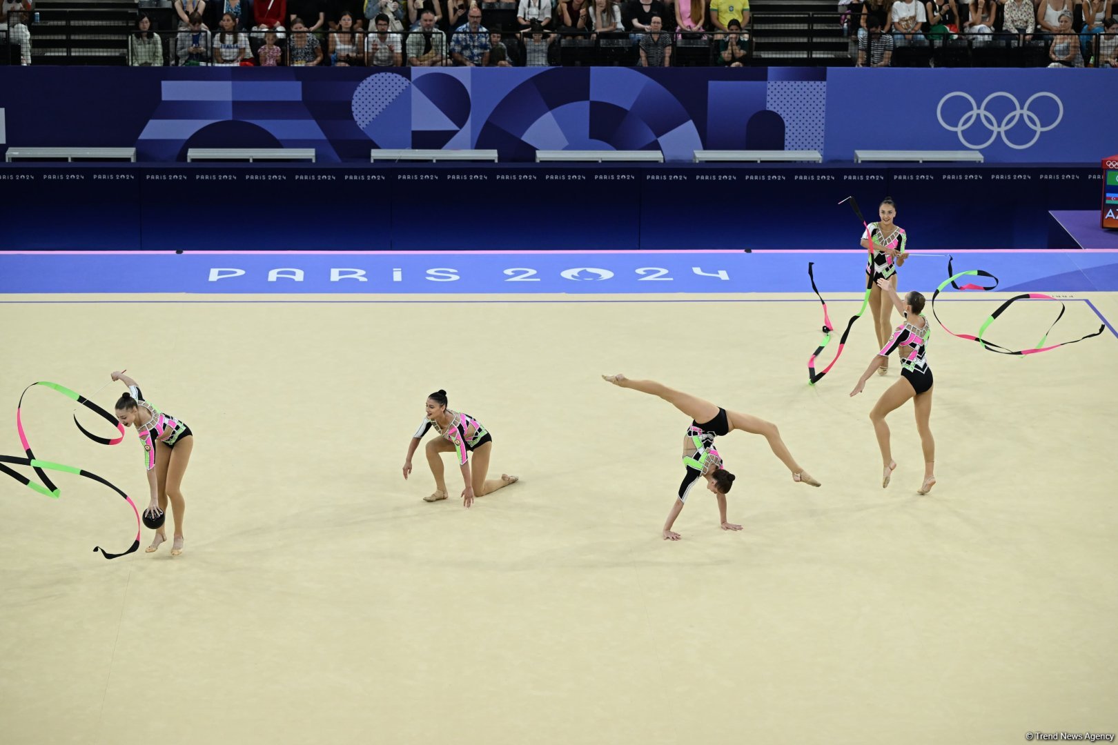Azerbaijani gymnasts complete second exercise in Paris Olympics group all-around (PHOTO)
