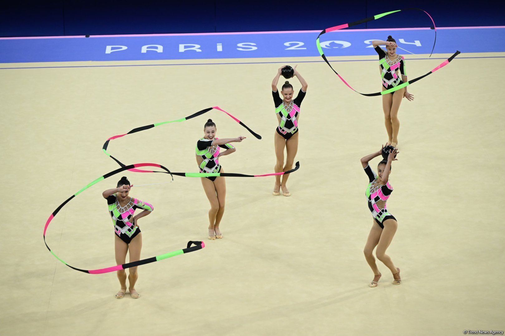 Azerbaijani gymnasts complete second exercise in Paris Olympics group all-around (PHOTO)