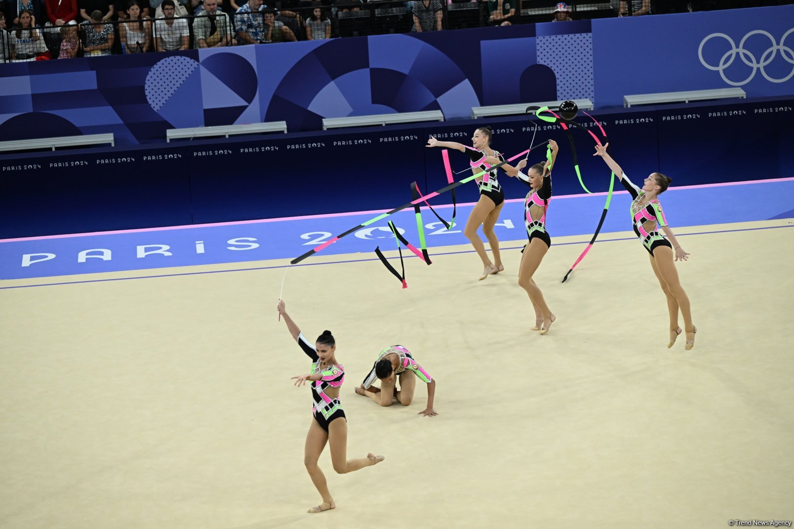 Azerbaijani gymnasts complete second exercise in Paris Olympics group all-around (PHOTO)