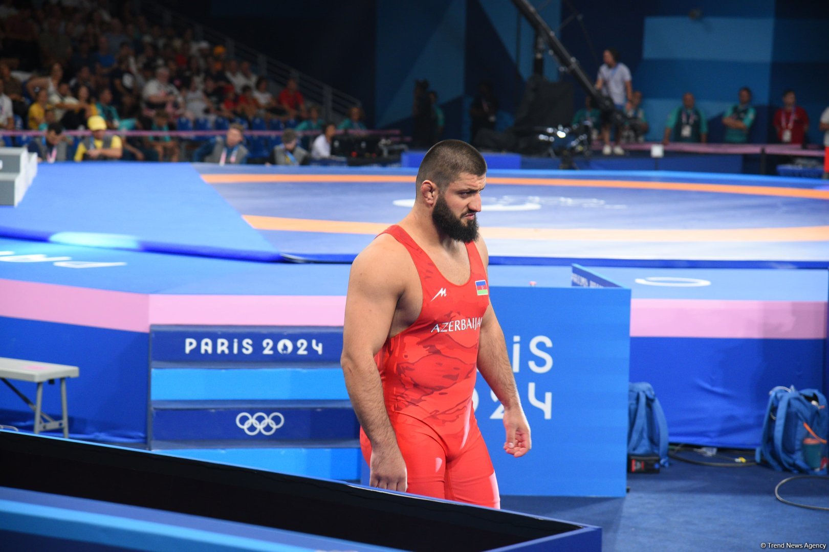 Azerbaijani wrestler to compete for bronze medal at Paris Olympics (PHOTO)