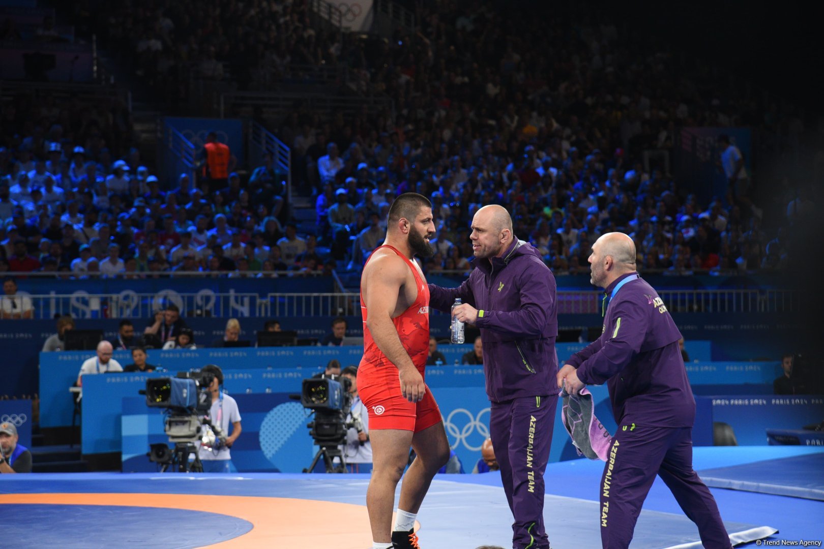 Azerbaijani wrestler to compete for bronze medal at Paris Olympics (PHOTO)