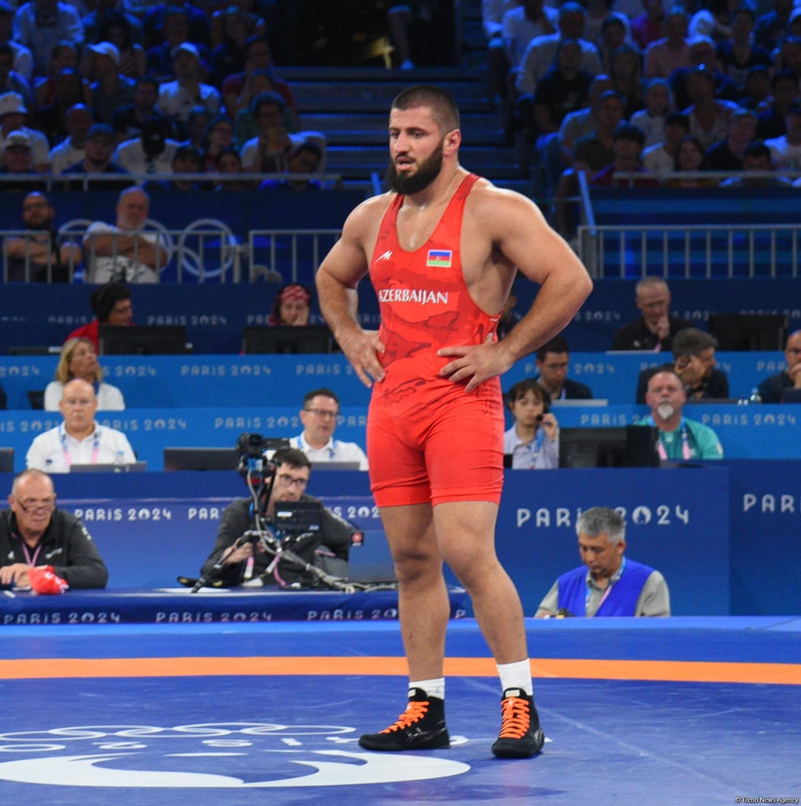 Azerbaijani wrestler to compete for bronze medal at Paris Olympics (PHOTO)