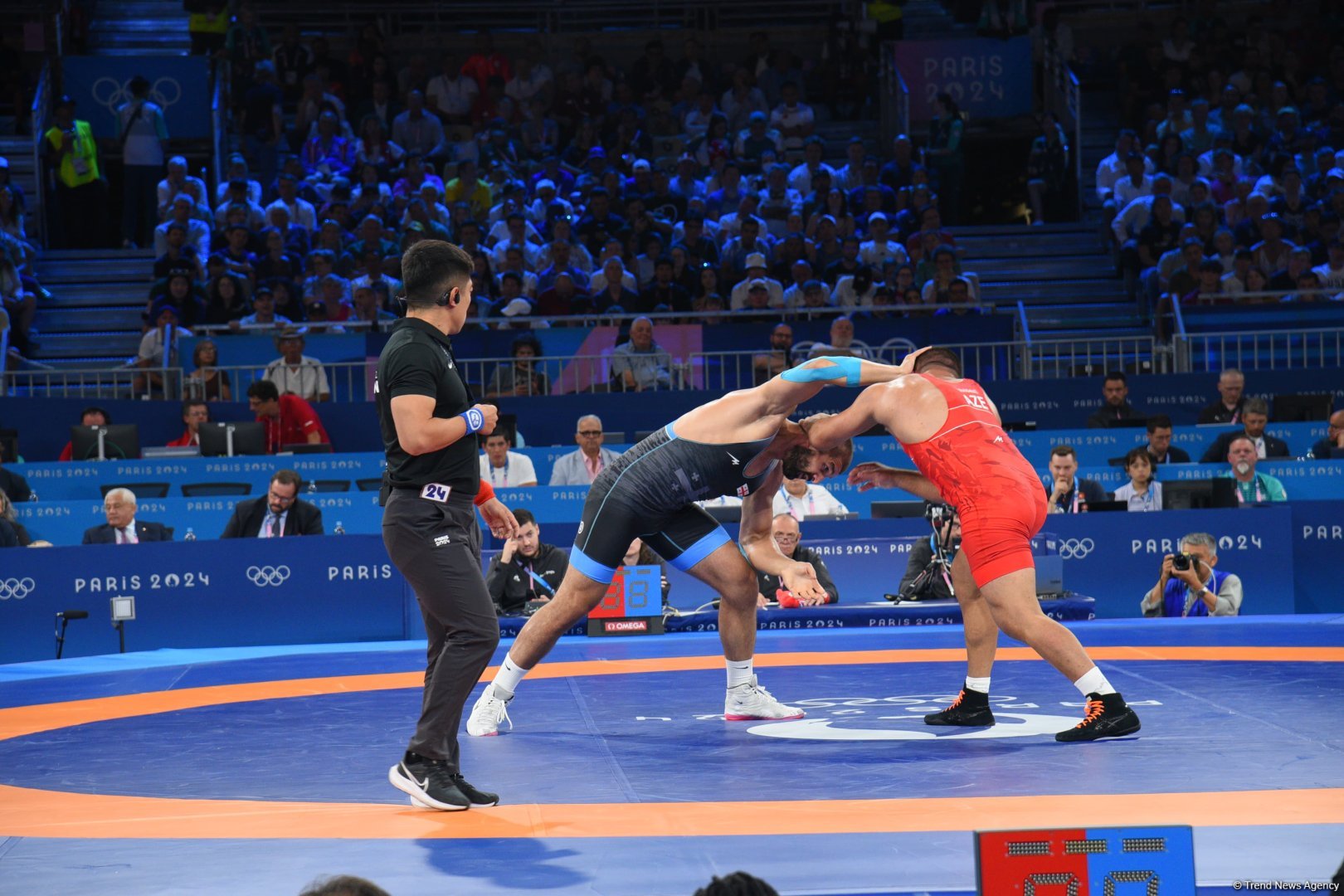 Azerbaijani wrestler to compete for bronze medal at Paris Olympics (PHOTO)