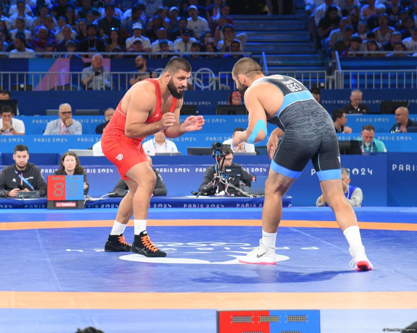 Azerbaijani wrestler to compete for bronze medal at Paris Olympics (PHOTO)